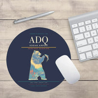 Thumbnail for Kodiak Airport ADQ Mouse-Pad Round - Navy Blue