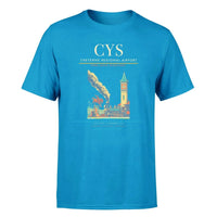 Thumbnail for Cheyenne Regional Airport (CYS) T-Shirt single-side front print in Turquoise | cheyenne-regional-airport-cys-double-side-t-shirt