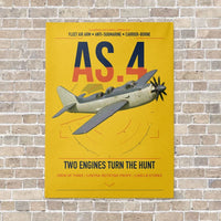 Thumbnail for Fairey Gannet AS.4 vertical canvas print - no frame - yellow background