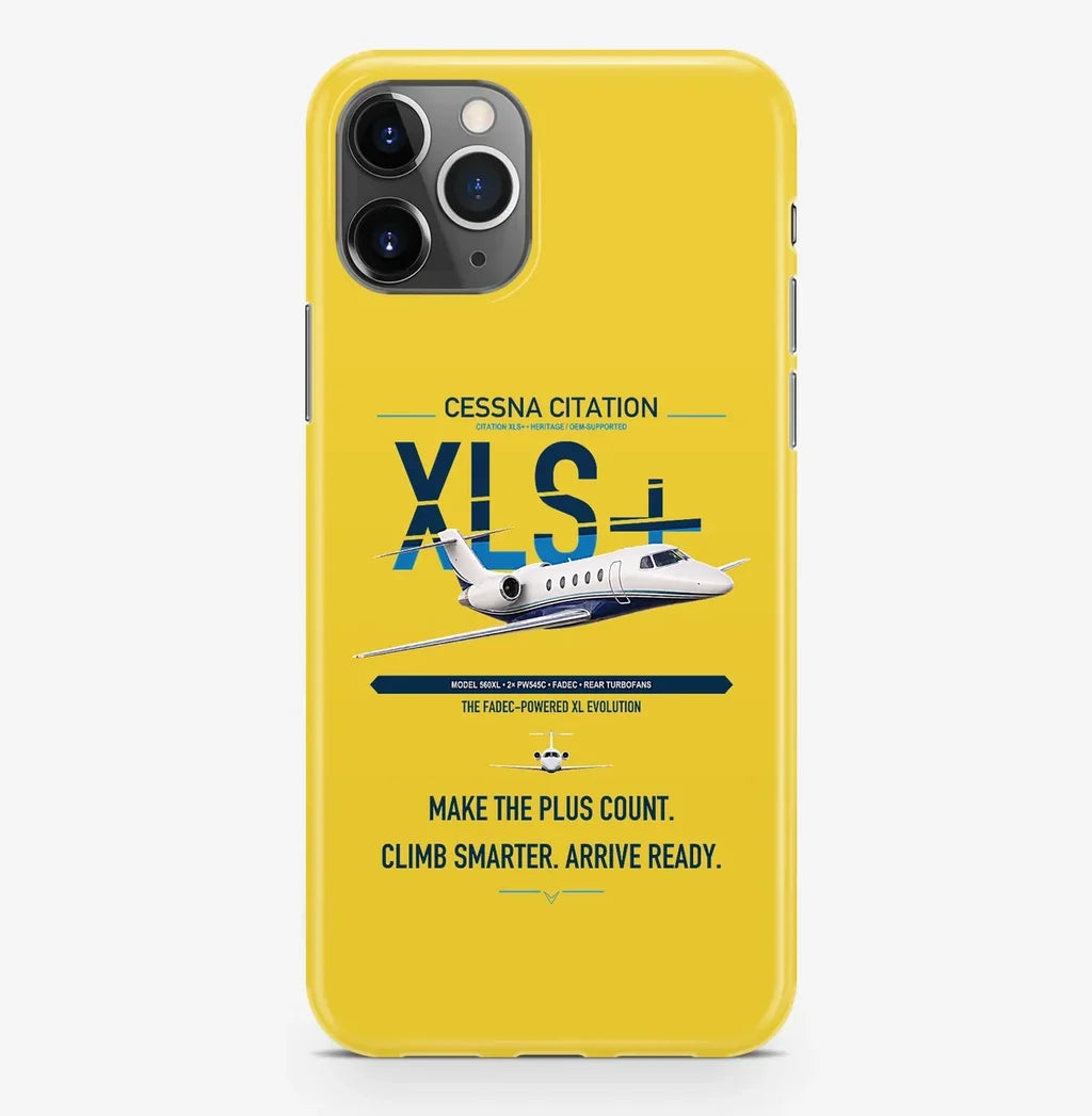 Cessna Citation XLSPlus design on yellow magsafe iphone case, for iPhone Pro Max
