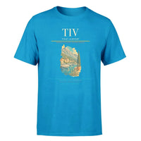 Thumbnail for Tivat Airport (TIV) T-Shirt single-side front print in Turquoise | tivat-airport-tiv-double-side-t-shirt