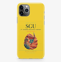 Thumbnail for St. George Airport (SGU) design on yellow iPhone 16 Pro MagSafe case
