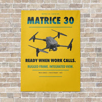 Thumbnail for DJI Matrice 30 vertical canvas print - no frame - yellow background