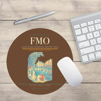 Thumbnail for Munster Osnabruck International Airport (FMO) design on brown round mouse pad
