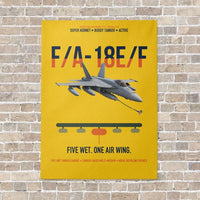 Thumbnail for F A-18E F Buddy Tanker vertical canvas print - no frame - yellow background
