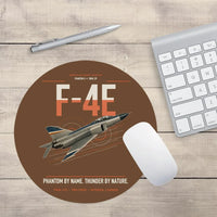 Thumbnail for F-4E Phantom II design on brown round mouse pad
