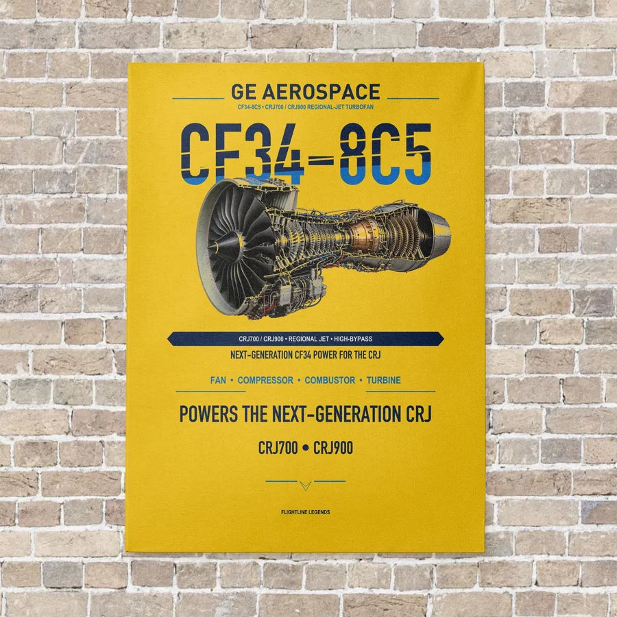 CF34-8C5 vertical canvas print - no frame - yellow background