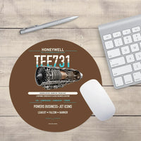 Thumbnail for TFE731 design on brown round mouse pad