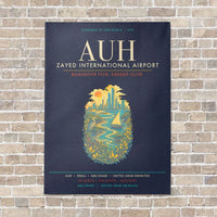 Thumbnail for Zayed International Airport Abu Dhabi AUH - Canvas Framed - Navy Blue