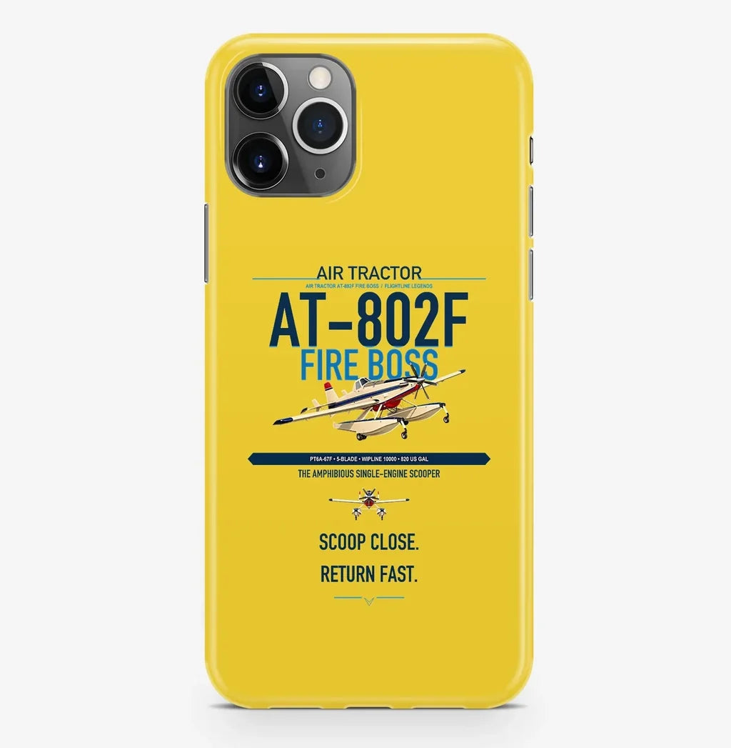 Air Tractor AT-802F Fire Boss design on yellow magsafe iphone case, for iPhone Pro Max