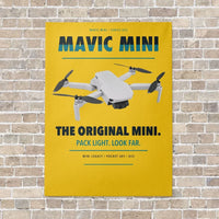 Thumbnail for DJI Mavic Mini vertical canvas print - no frame - yellow background