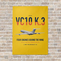 Thumbnail for Vickers VC10 K.3 vertical canvas print - no frame - yellow background