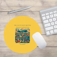 Thumbnail for VINTAGE G4388 - The County Seat Shuttle - Designed Mouse Pads design on yellow round