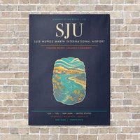 Thumbnail for Luis Munoz Marin International Airport San Juan SJU - Canvas Framed - Navy Blue