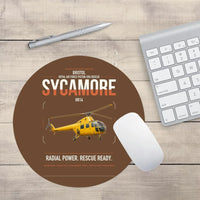Thumbnail for Bristol Sycamore HR14 design on brown round mouse pad