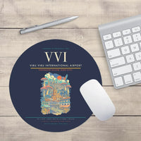 Thumbnail for Viru Viru International Airport VVI Mouse-Pad Round - Navy Blue