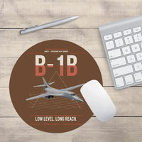 Thumbnail for B-1B Lancer design on brown round mouse pad