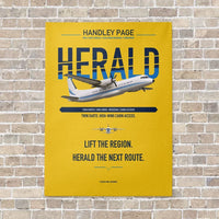 Thumbnail for Handley Page HPR.7 Dart Herald vertical canvas print - no frame - yellow background