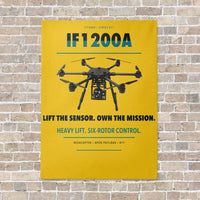 Thumbnail for Inspired Flight IF1200A vertical canvas print - no frame - yellow background