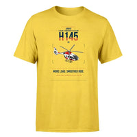 Thumbnail for Airbus H145 D3 design on yellow t-shirt, single-side print