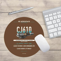 Thumbnail for CJ610 design on brown round mouse pad