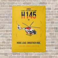 Thumbnail for Airbus H145 D3 vertical canvas print - no frame - yellow background