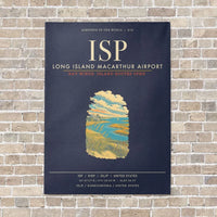Thumbnail for Long Island MacArthur Airport ISP - Canvas Framed - Navy Blue