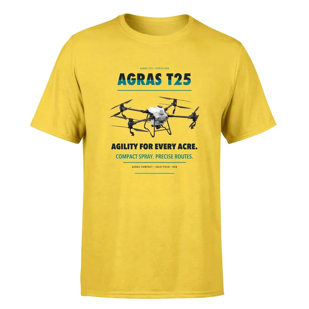 DJI Agras T25 design on yellow single side