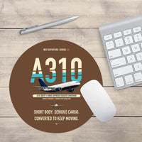 Thumbnail for Airbus A310-200P2F design on brown round mouse pad