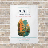 Thumbnail for Aalborg Airport AAL - Canvas No Frame - White