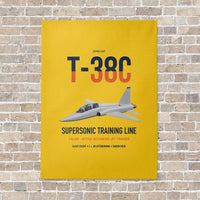 Thumbnail for T-38C Talon vertical canvas print - no frame - yellow background