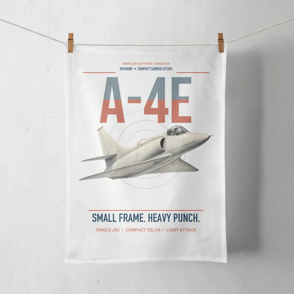 A-4E Skyhawk design on white towel