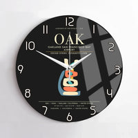 Thumbnail for Oakland San Francisco Bay Airport OAK Wall-Clock No-Frame - Black