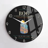Thumbnail for Bogota El Dorado International Airport BOG Wall-Clock No-Frame - Black
