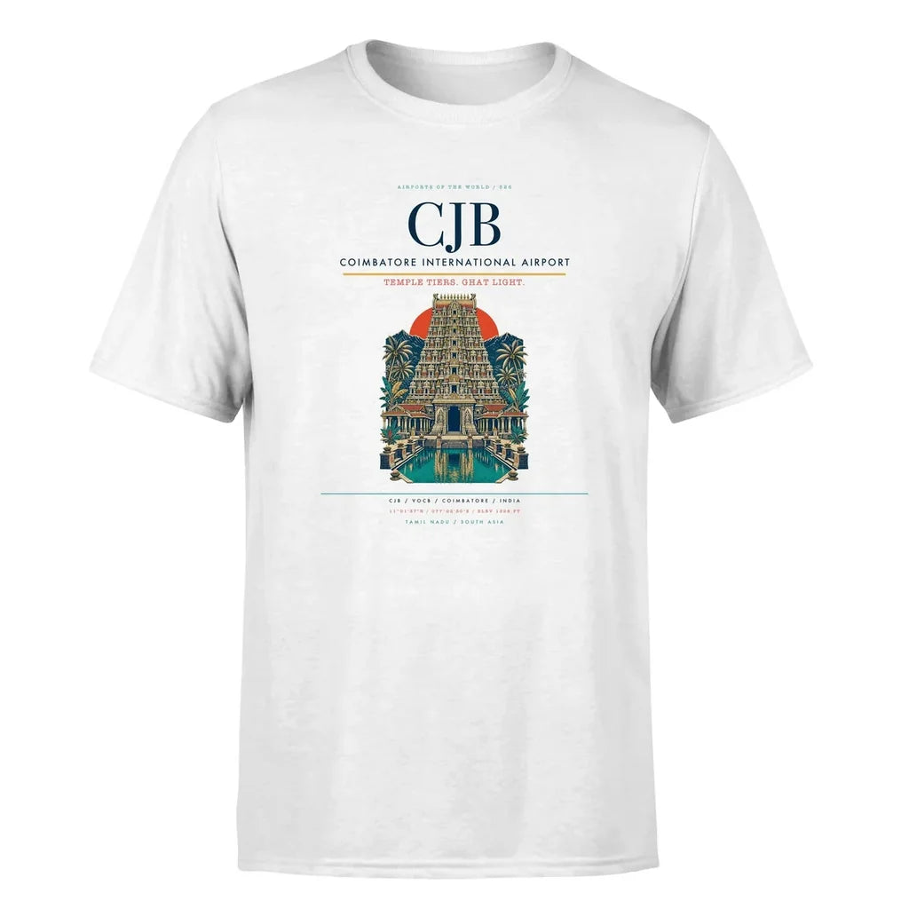 Coimbatore Airport (CJB) Premium T-Shirt White
