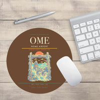 Thumbnail for Nome Airport (OME) design on brown round mouse pad