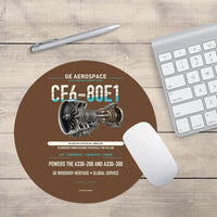 Thumbnail for CF6-80E1 design on brown round mouse pad