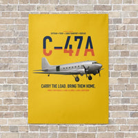 Thumbnail for C-47A Skytrain vertical canvas print - no frame - yellow background