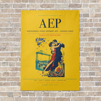 Thumbnail for Aeroparque Jorge Newbery AEP — Buenos Aires vertical canvas print - no frame - yellow background