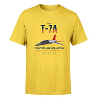 Thumbnail for T-7A Red Hawk design on yellow double-side t-shirt, single-side print
