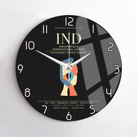 Thumbnail for Indianapolis International Airport IND Wall-Clock No-Frame - Black