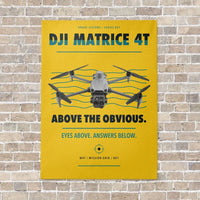 Thumbnail for DJI Matrice 4T vertical canvas print - no frame - yellow background