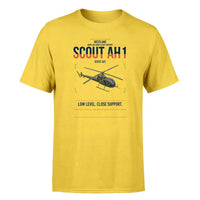 Thumbnail for Westland Scout AH1 design on yellow t-shirt, single-side print