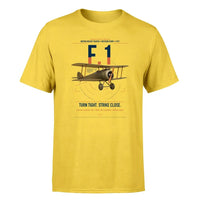Thumbnail for Sopwith Camel F.1 design on yellow t-shirt, single-side print