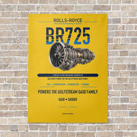 Thumbnail for BR725 vertical canvas print - no frame - yellow background