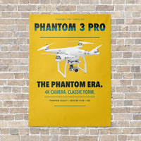 Thumbnail for DJI Phantom 3 Professional vertical canvas print - no frame - yellow background