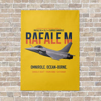 Thumbnail for Dassault Rafale M F4.1 Carrier Omnirole Network vertical canvas print - no frame - yellow background
