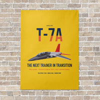 Thumbnail for T-7A Red Hawk vertical canvas print - no frame - yellow background