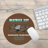 Thumbnail for DJI Matrice 30T design on brown round mouse pad