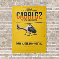 Thumbnail for Guimbal Cabri G2 vertical canvas print - no frame - yellow background